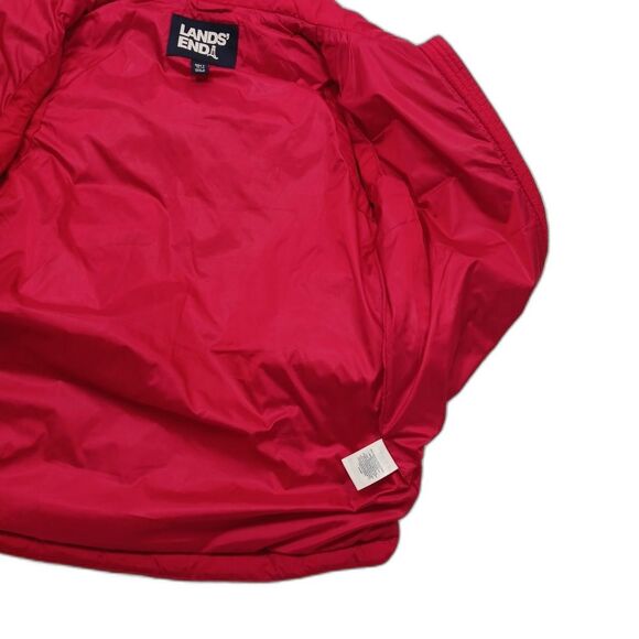 Lands End Red Down Puffer Vest Men's Tall 10-12 Quilted Vest. - Picture 2 of 10
